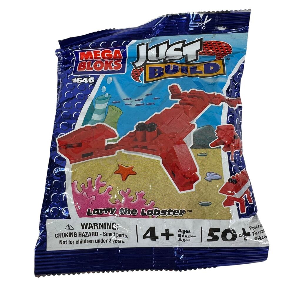 5 for $25| Mega Bloks Just Build Larry the Lobster 1646‎ Polybag